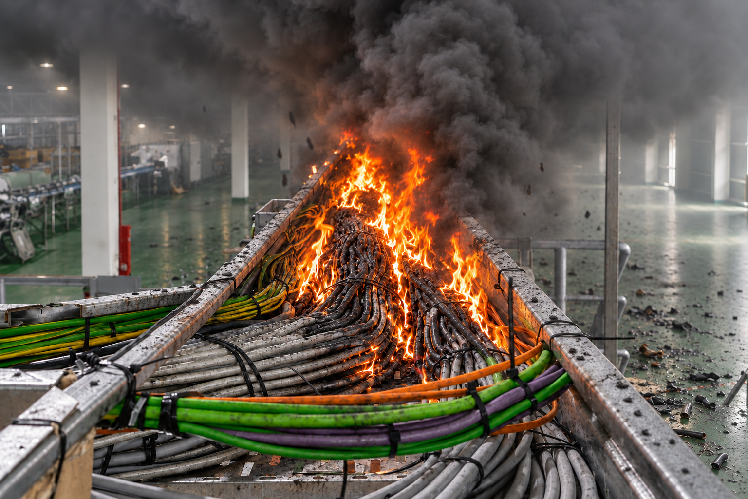 CABLES CARRY FIRE.