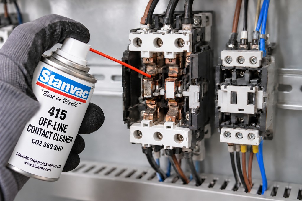 SWITCHES, RELAYS & CONTACTORS: Clean contacts. Repel dust and moisture. Keep switching reliable for longer.