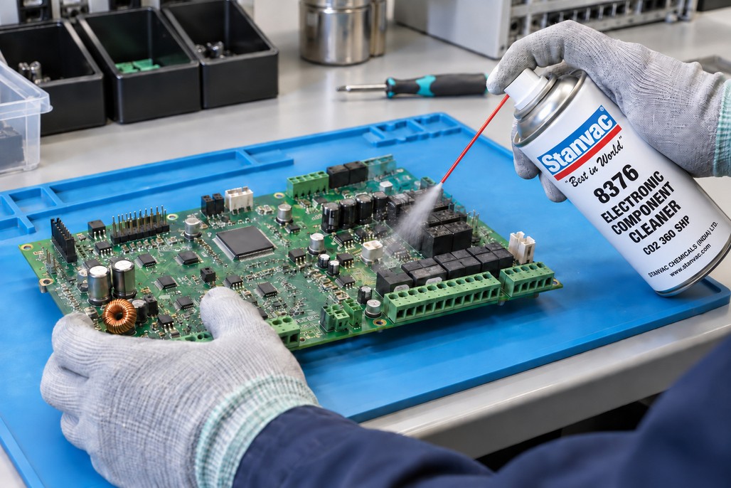 CIRCUIT BOARDS: Ideal for cleaning in AC rooms. Low odour. No residue on electronics.