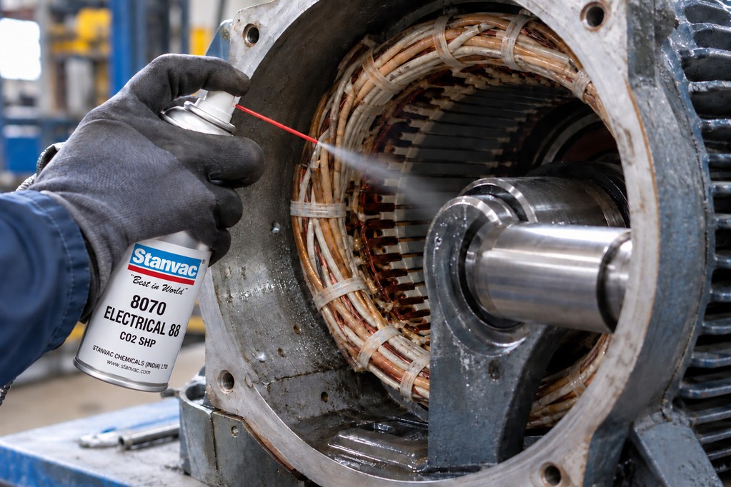 DAMP MOTOR WINDINGS: Prevent flashovers in damp, humid and coastal areas.