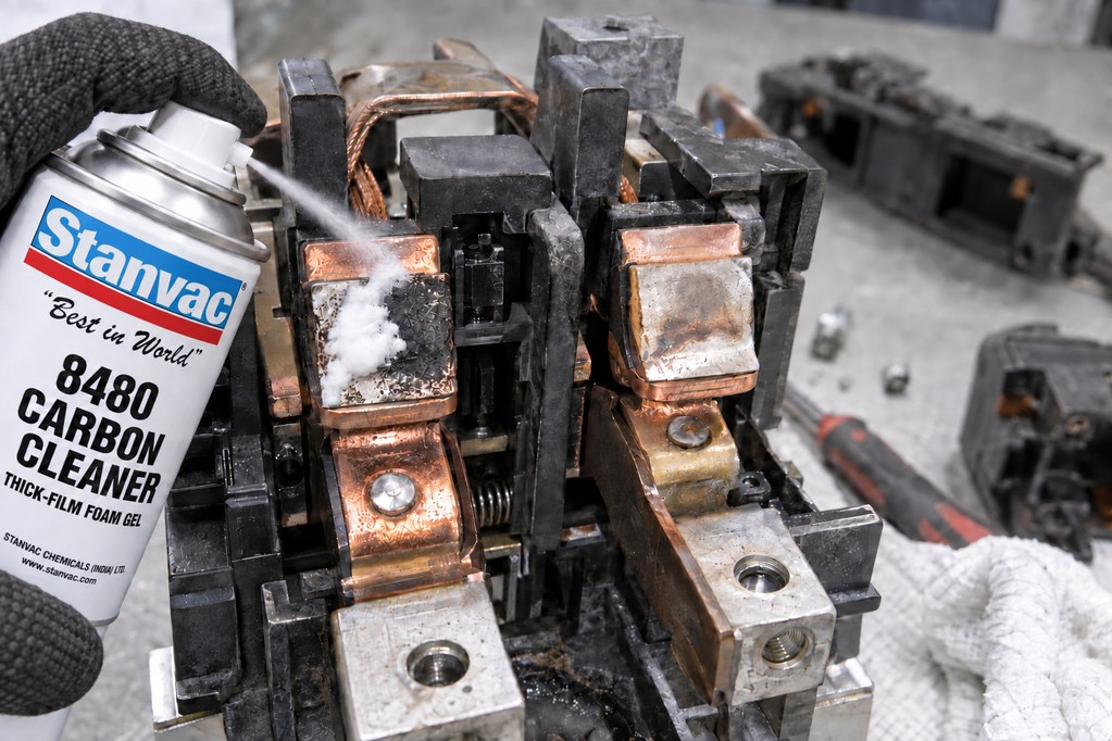 CARBON-FOULED CONTACTS: Remove heavy carbon without scratching. Extend contact life.