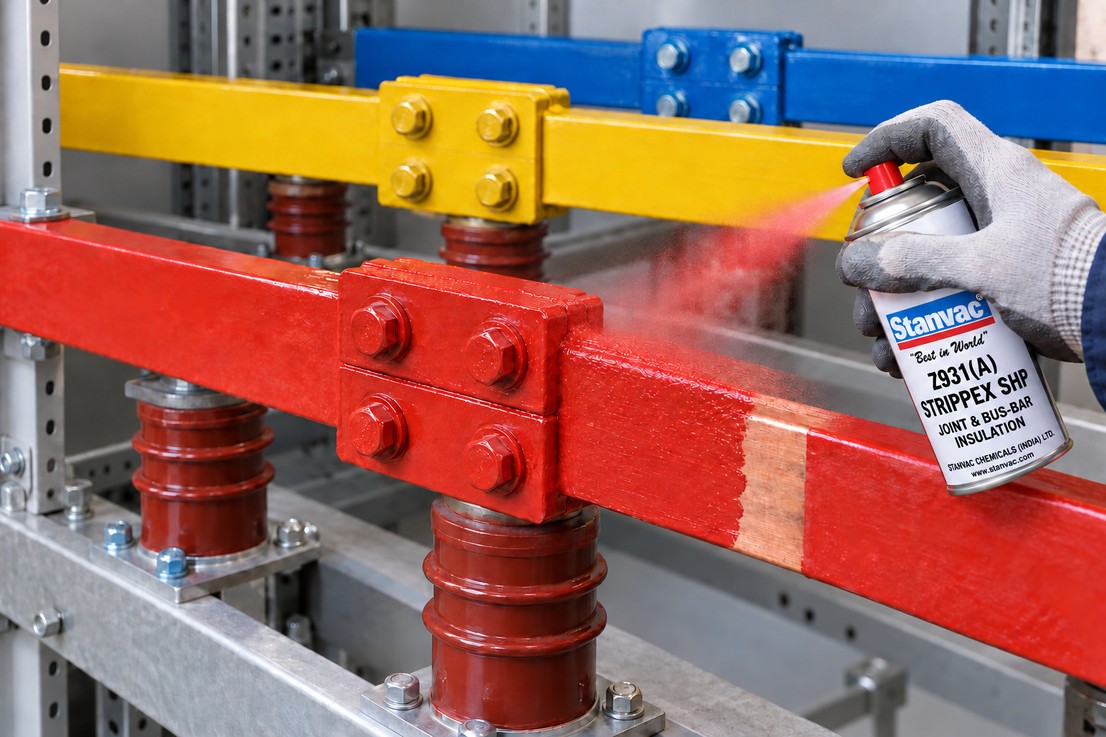 ASSEMBLED BUS-BAR JOINTS: Keep joints tight and insulated. Reduce arcing and overheating.
