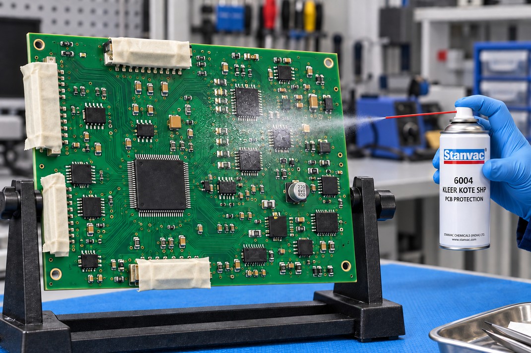 ELECTRONIC CIRCUIT BOARDS: Repel moisture and dust. Keep costly PCBs working longer.