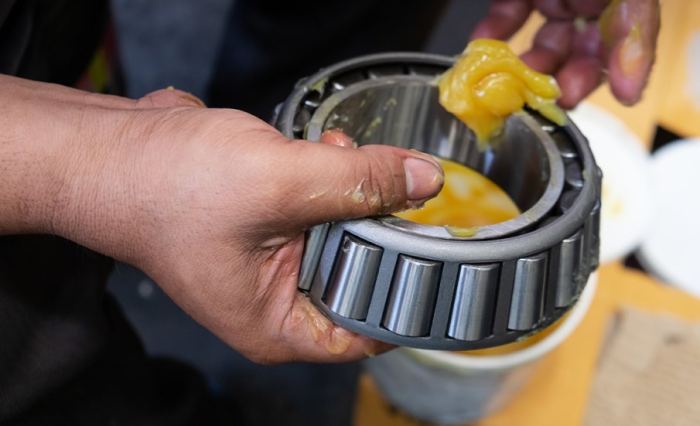 HT motor bearings greased; friction and leakage cut.