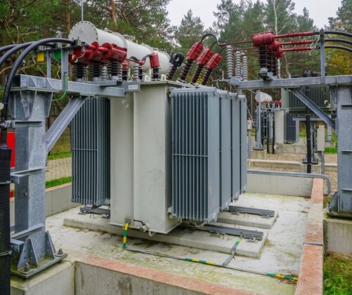 A high-value transformer protected from corrosion.