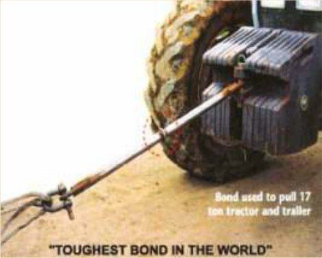 The bond that pulled a 17-tonne tractor and trailer.