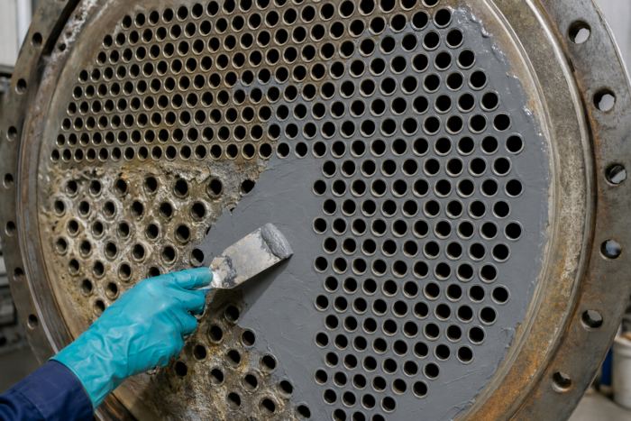 Bi-metallic corrosion, structural loss, cavitation, erosion — all rebuilt.