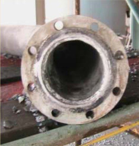 Heavy scaling circulated out of an exchanger — no strip-down.