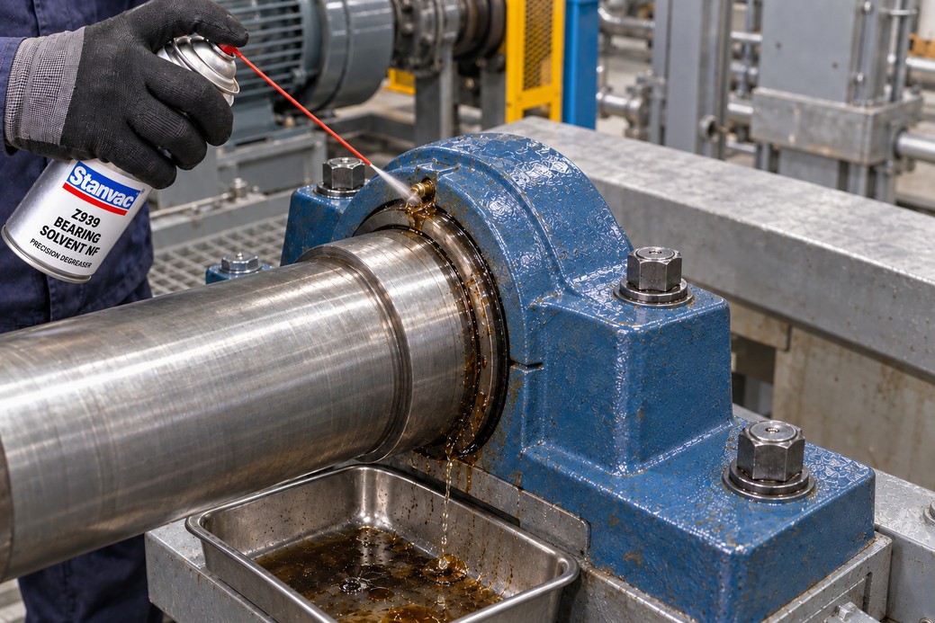 BEARING CLEANING: Remove old grease. Help bearings last longer.