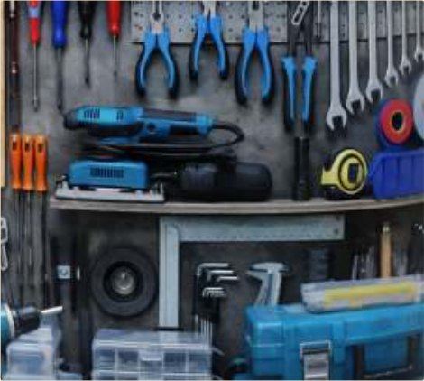 Tool-room spares held rust-free through indoor storage.