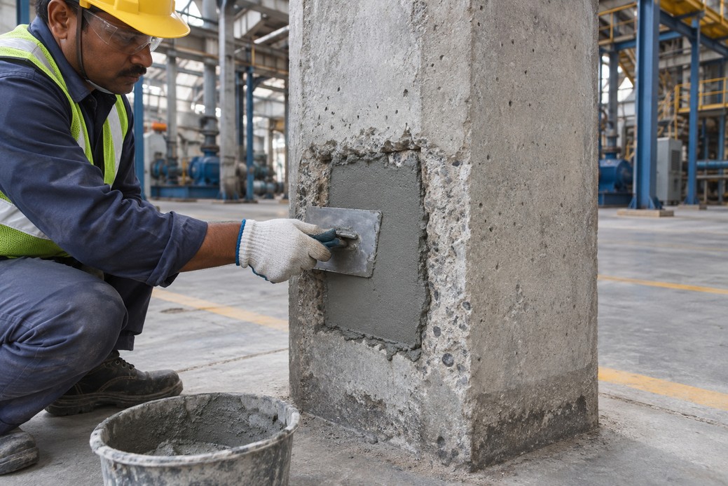 RCC PILLARS & BEAMS: Restore damaged concrete fast with strong adhesion.