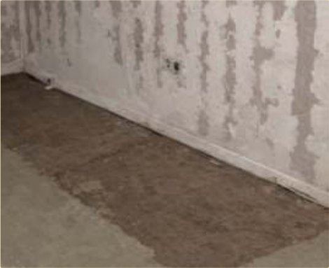 A damaged wall-and-floor junction repaired within the shift.