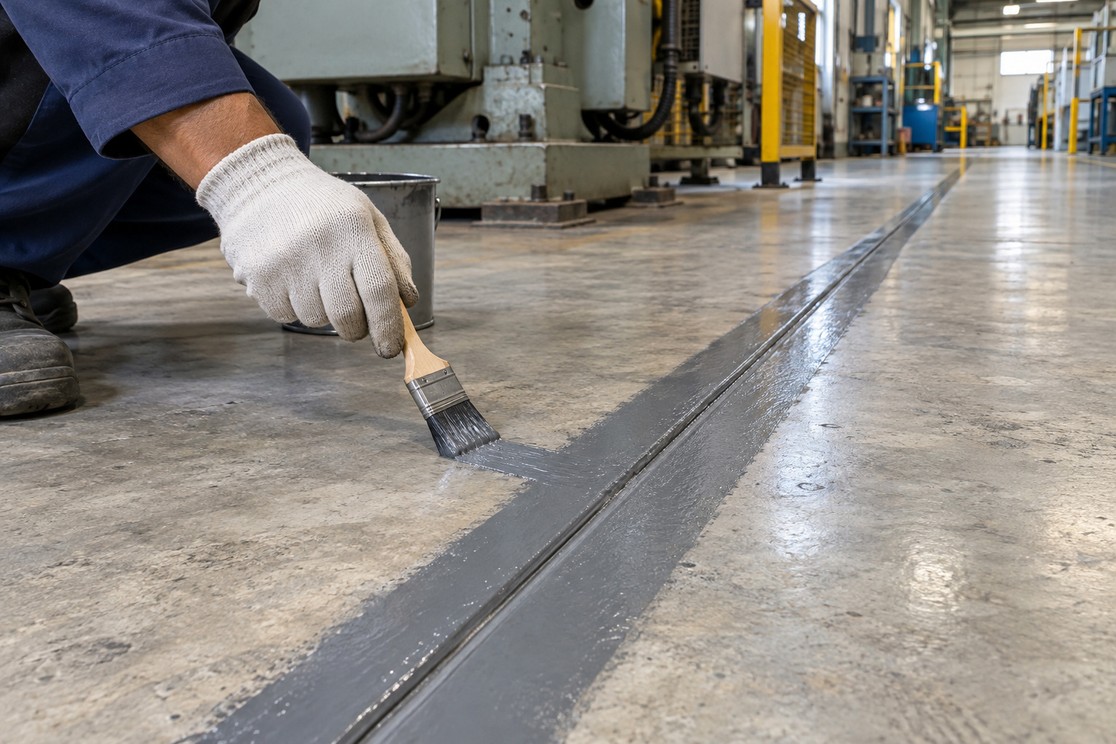 EXPANSION JOINTS: Keep joints sealed with a flexible, impact-resistant finish.