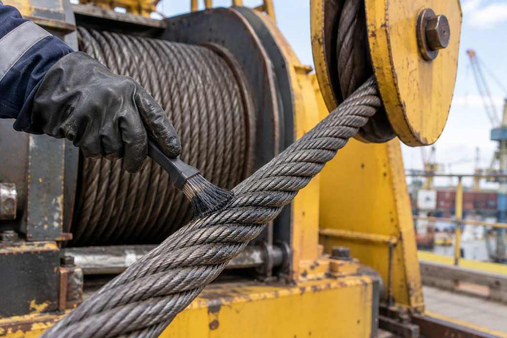 CRANE WIRE ROPES: Reduce internal rust and wear. Extend crane rope life.