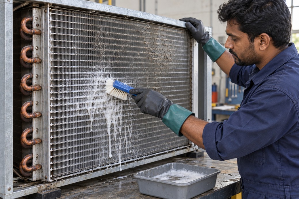 AC COILS & ALUMINIUM FINS: Clean coils and fins without damaging aluminium or paint.