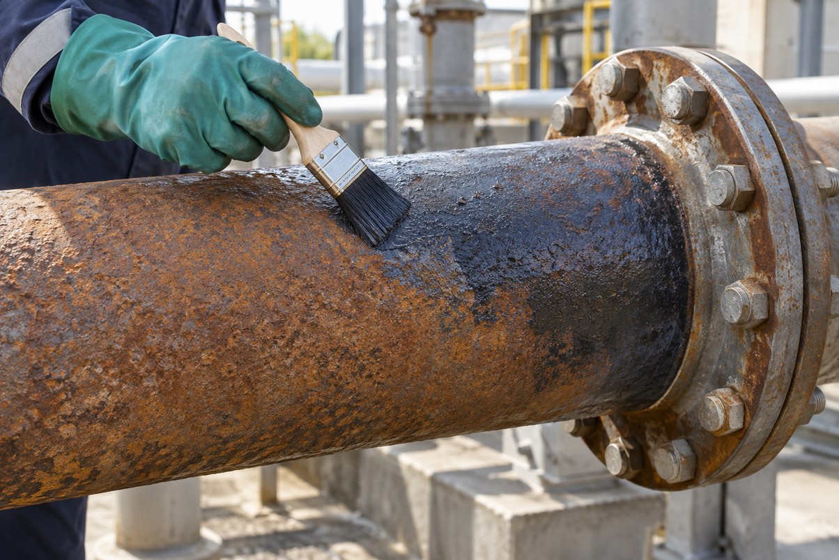 RUSTED PIPELINES & STEELWORK: Convert rust. Help protective coatings last longer.