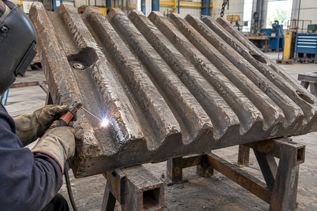 BRECHERPANZERUNGEN FÜR EXTREME SCHLAGBEANSPRUCHUNG REPARIEREN.